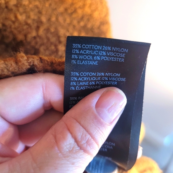 ANTHROPOLOGIE rust-colored nubby open cardigan, small - Picture 4 of 4